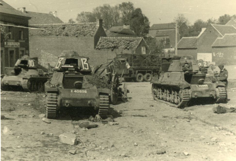 Kämpfe zerstörung belgien Panzer Tank Renault Ho