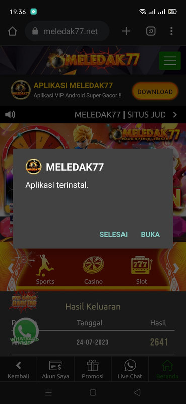 CARA INSTALL APK MELEDAK77