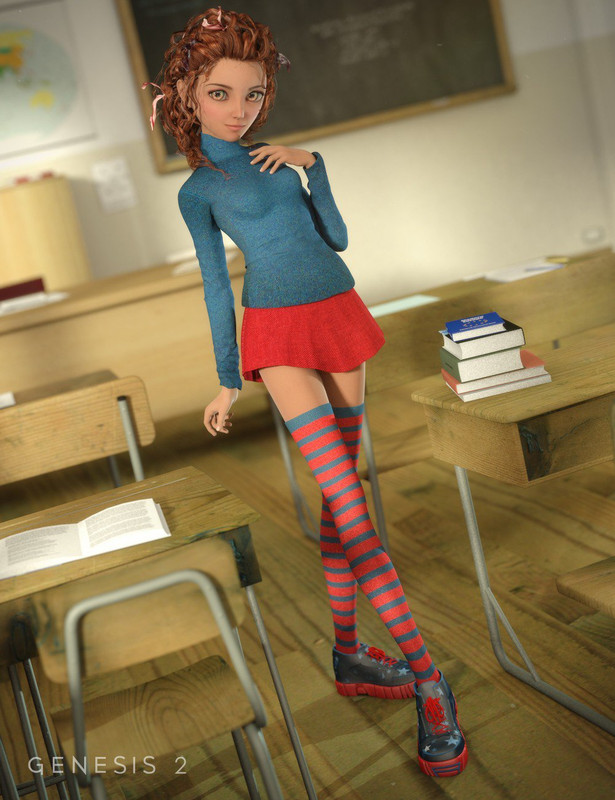 00 daz3d manga student for genesis 2 female s