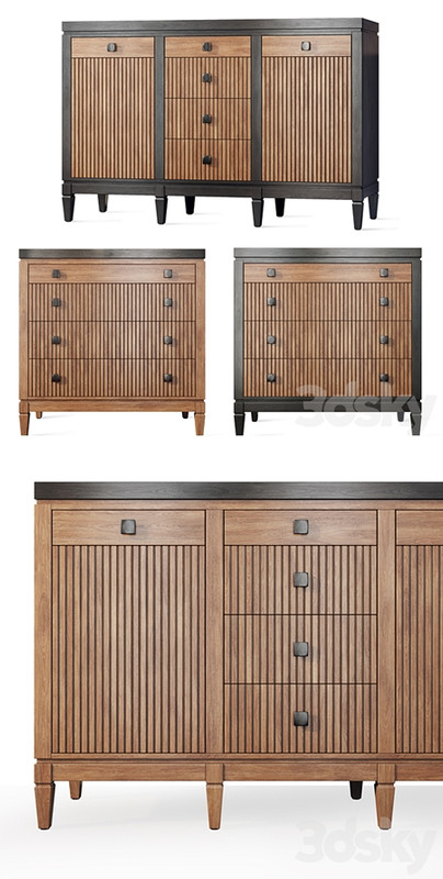 Chest of drawers buffet Foxtrot Siver Dresser sideboard