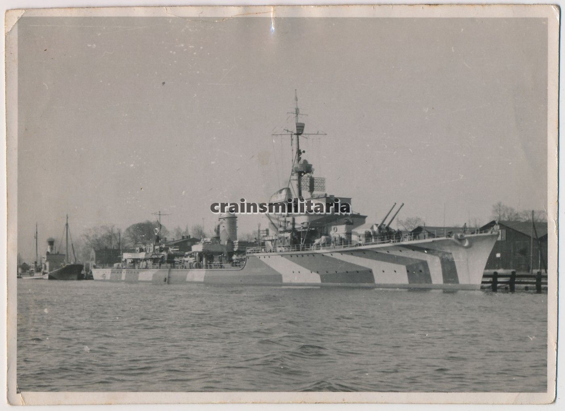 Orig. Foto Kriegsmarine Schiff Zerstörer Z33 m. 