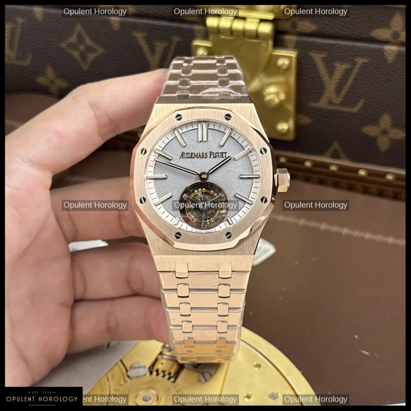 Audemars Piguet Royal Oak Flying Tourbillon 26730OR Rose Gold Plated Gray Dial 41mm