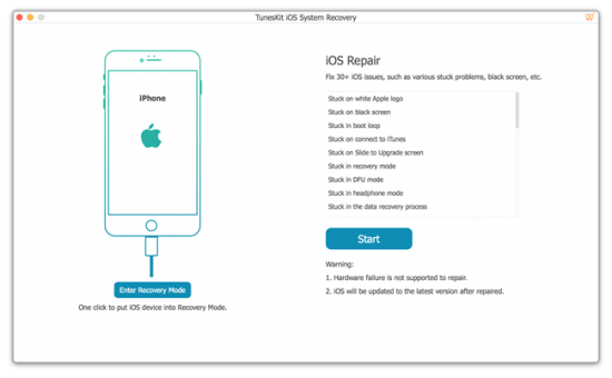 TunesKit iOS System Recovery v3.0.0.23