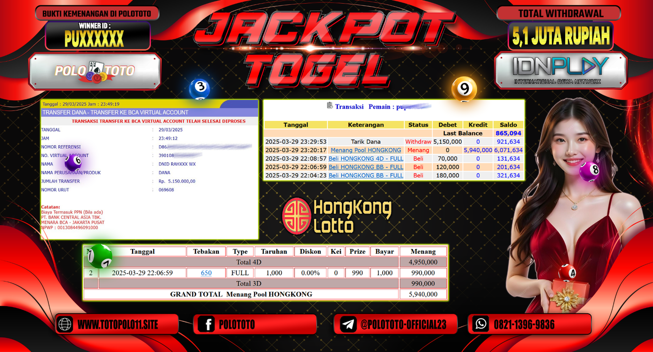 POLOTOTO JACKPOT TOGEL PASARAN HONGKONG  Rp.5.150.000,-
