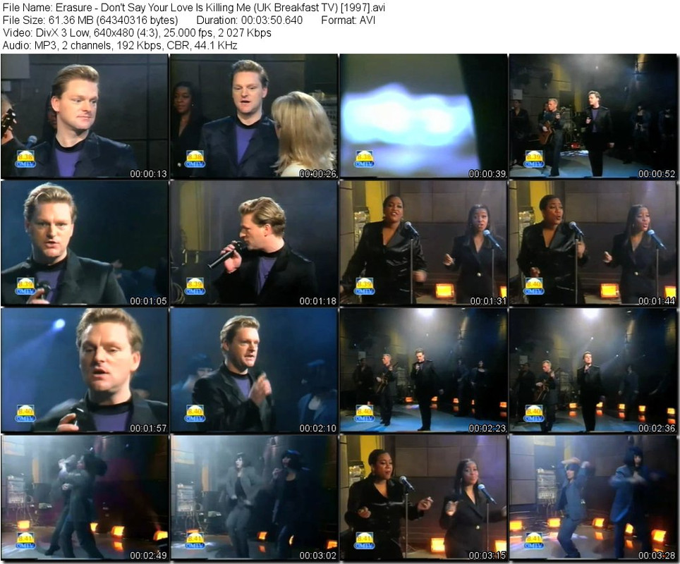 Erasure - Don't Say Your Love Is Killing Me (UK Breakfast TV) [1997].avi_tn