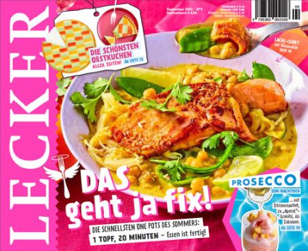 Cover: Lecker Kochmagazin September No 09 2023