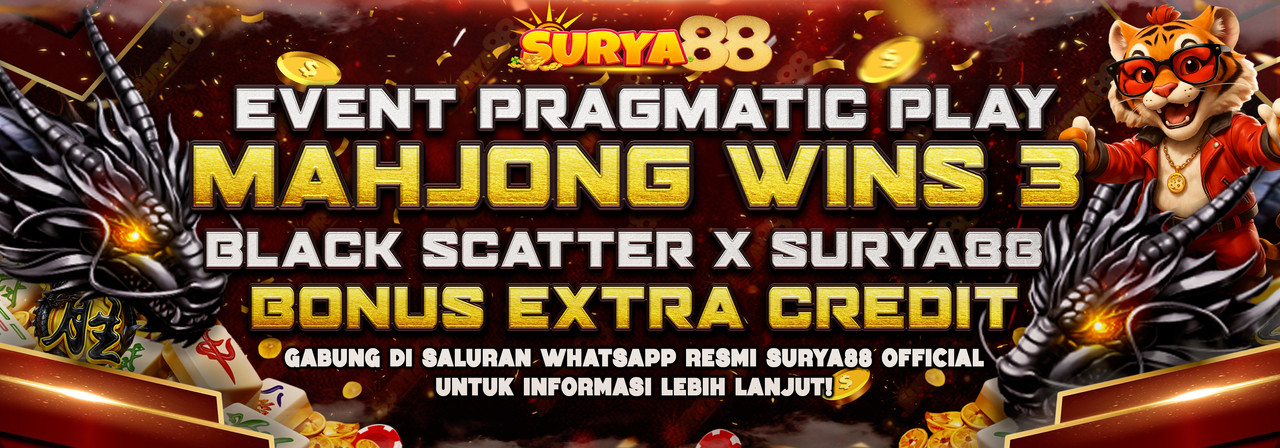 EVENT PRAGMATIC PLAY (MAHJONG WINS 3 BLACK SCATTER) X SURYA88