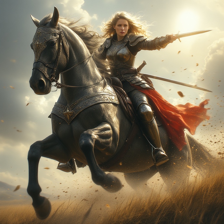 Armored-woman-charging-into-ba-(23)