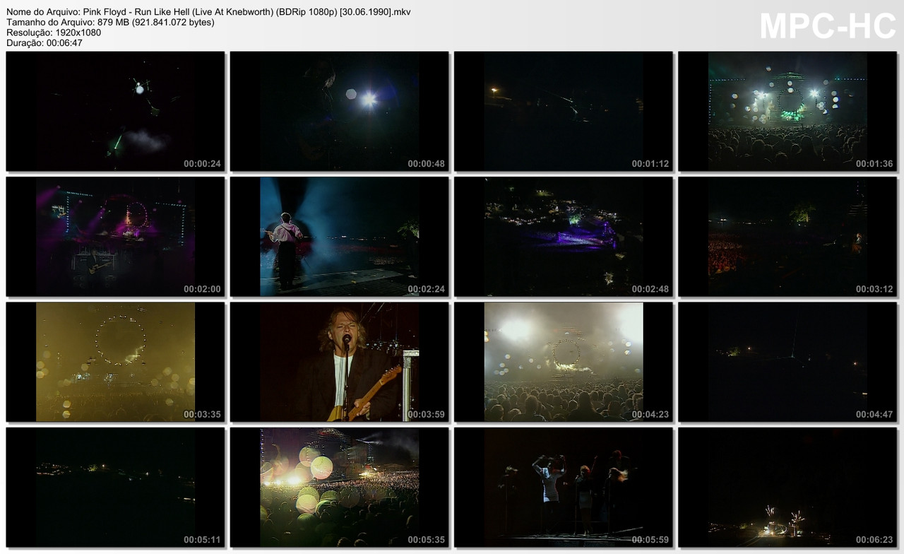 Pink Floyd - Run Like Hell (Live At Knebworth) (BDRip 1080p) [30.06.1990]