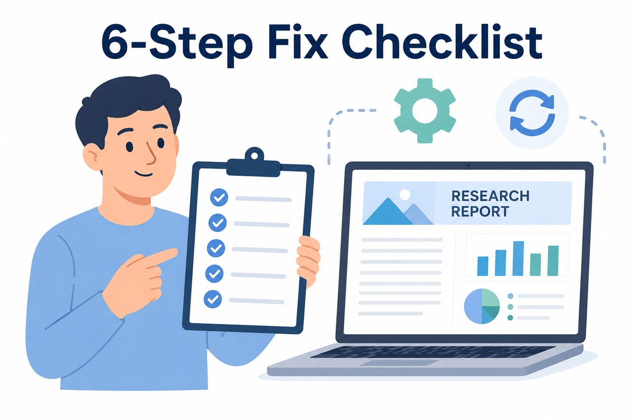 Perplexity Deep Research not worth it 6 step fix checklist