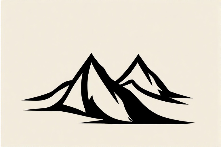 Two-stylized-mountains-outline-1