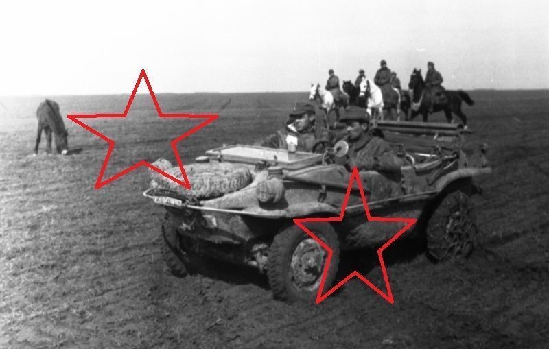 WEHRMACHT VW-KÜBELWAGEN SCHWIMMWAGEN TYP166 RÜCK