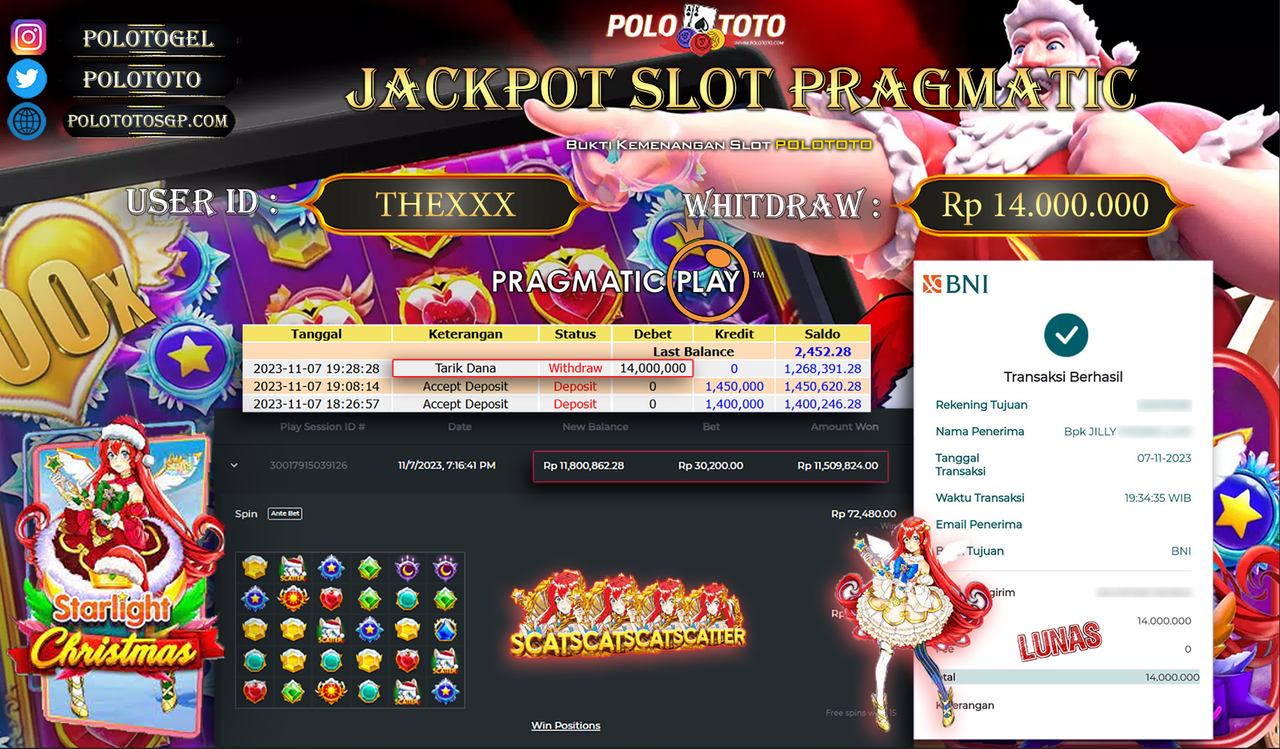 BUKTI PEMBAYARAN JACKPOT DIPOLOTOTO DIBAYAR LUNAS!!!