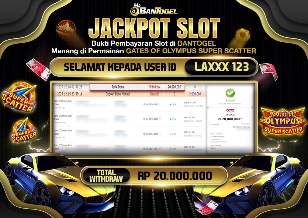 BUKTI JACKPOT LUNAS BANTOGEL