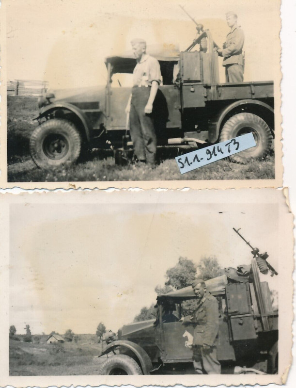 englisches Beute LKW mit Divisionsabzeichen (Pferdekopf) 1940 !