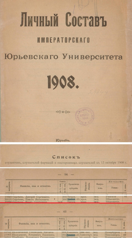 Список студентов ИД(Ю)У 1908