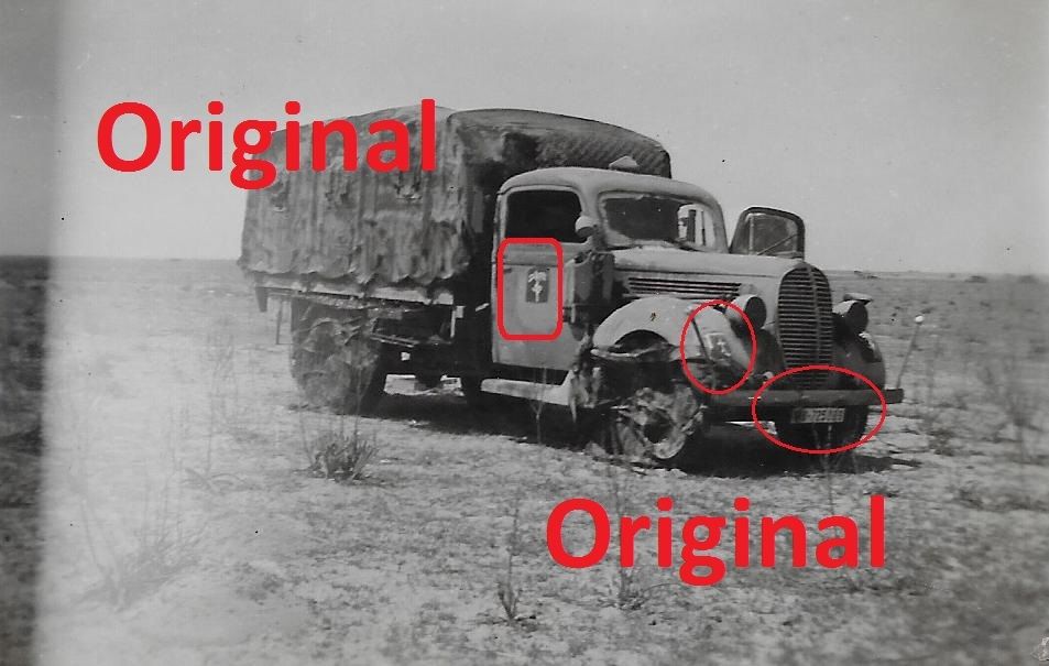 Foto DAK Afrika Korps Tobruk Lybien Wüsten LKW T
