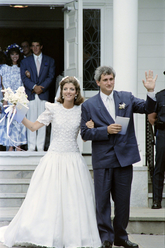 Caroline Kennedy during her wedding with Edwin Schlossberg