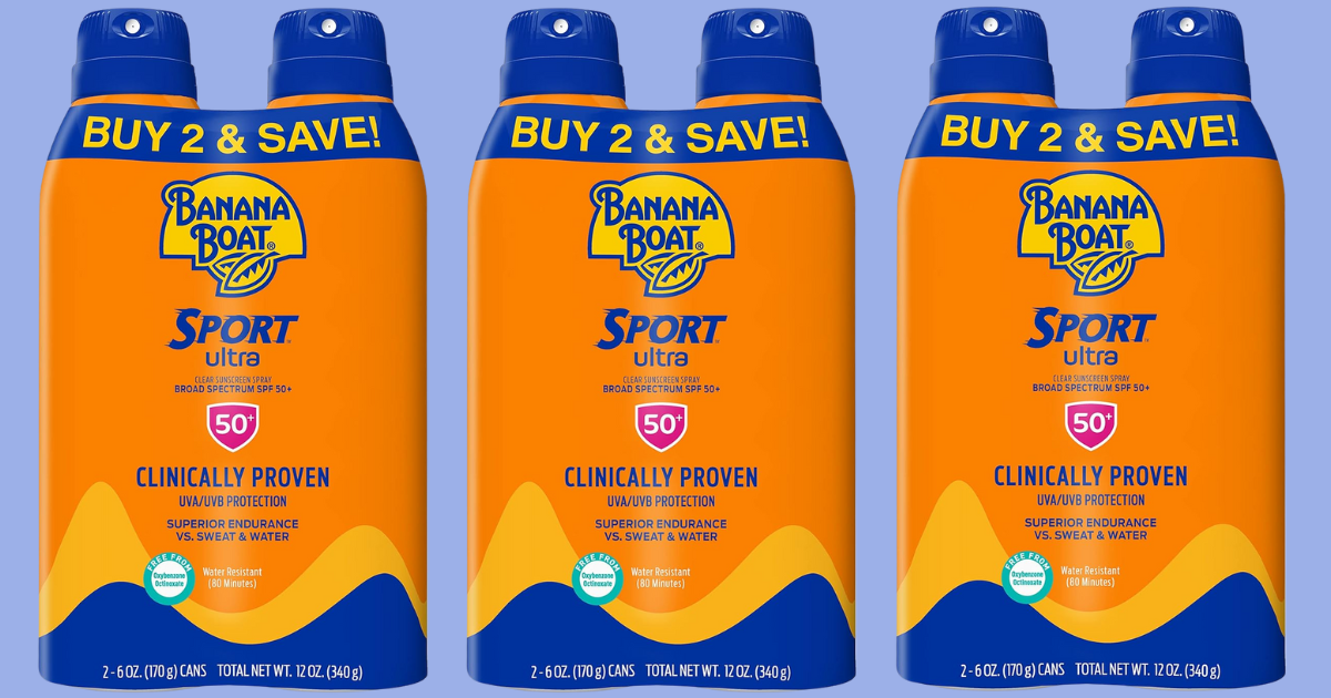 Banana Boat Sport Ultra SPF 50 Twin Pack: Only .xx with Coupon & Subscribe & Save! Banana Boat Sport Ultra SPF 50 Twin Pack: Only .xx with Coupon & Subscribe & Save!