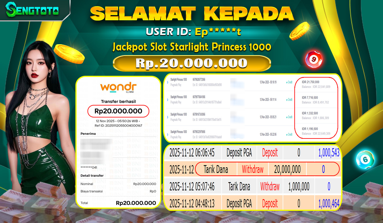 BUKTI PEMBAYARAN SLOT STARLIGHT PRINCESS 1000