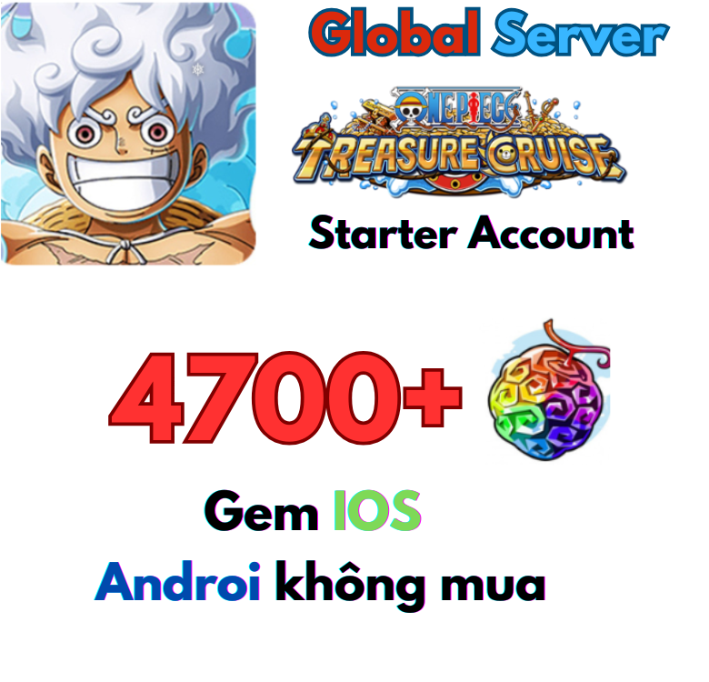 [Global/IOS] 4200 Gems | One Piece Treasure Cruise starter account