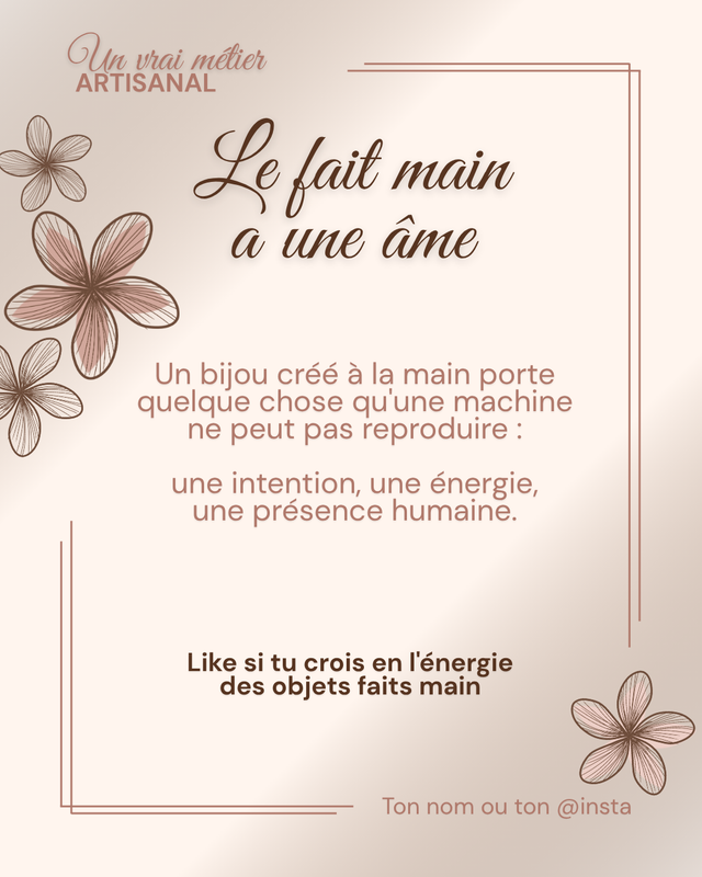 Un vrai métier Artisanal