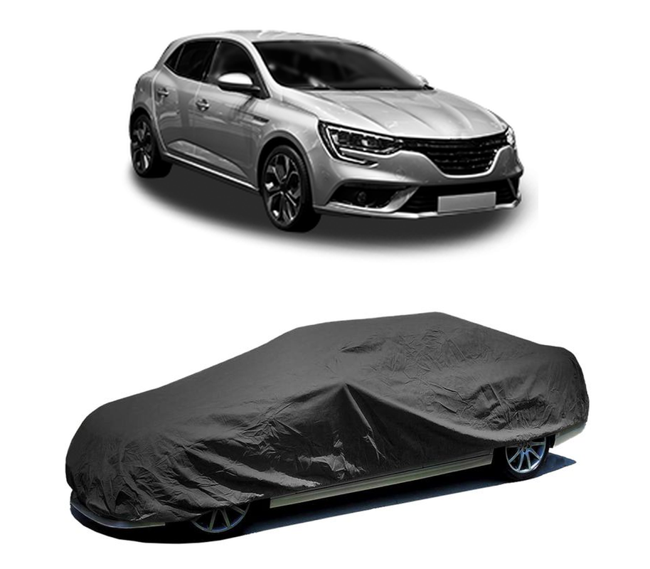 Husa tip prelata auto pentru RENAULT MEGANE IV Hatchback (B9A/M/N_) 2015,culoare negru, material textil impermeabil, rezistanta la intemperii praf UV, CARPASSION Husa Protectie
