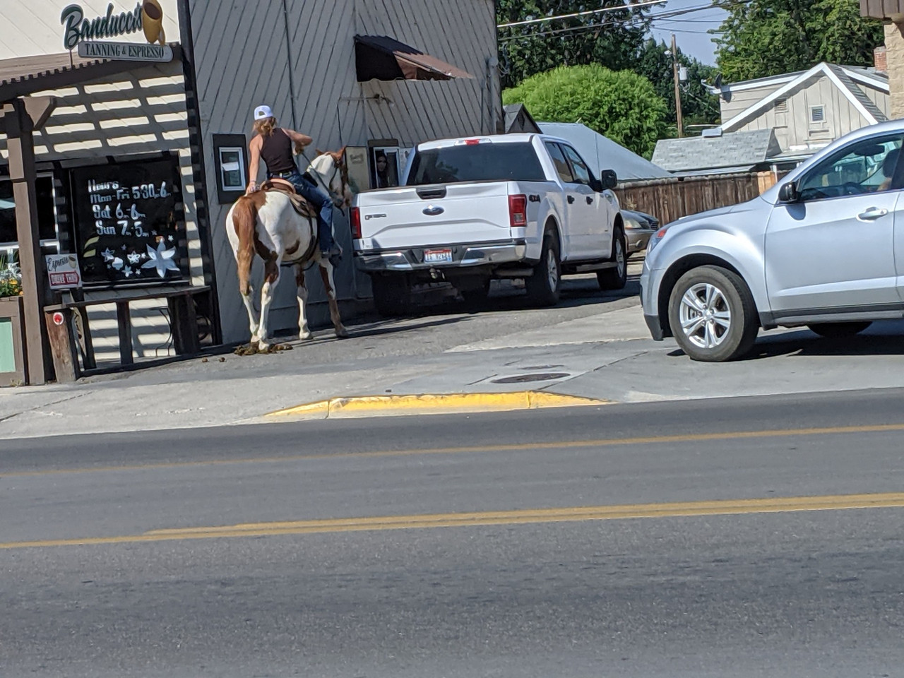 in line for coffee