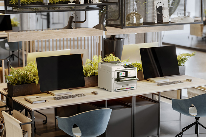 Vista lateral da Epson WF-C5890