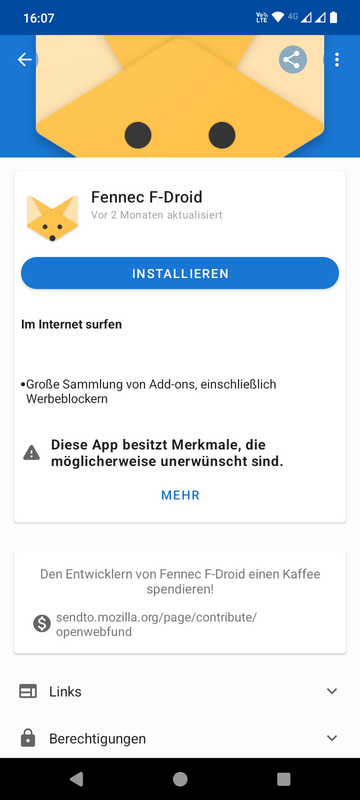 Fennec FDroid-Browser