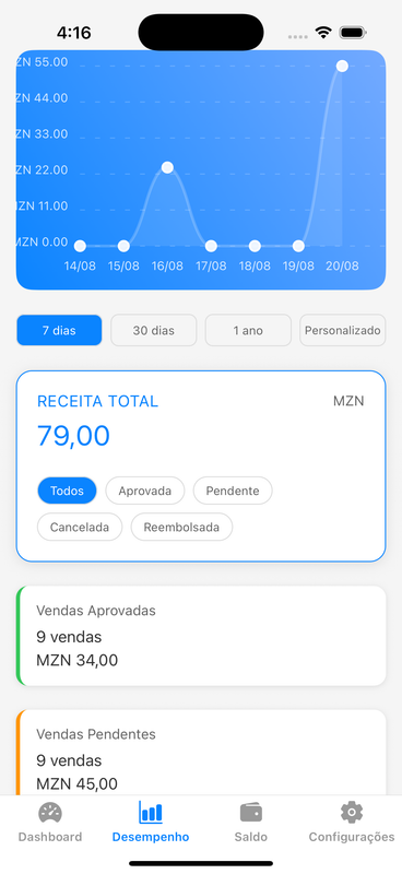 Tela do App VendusPay
