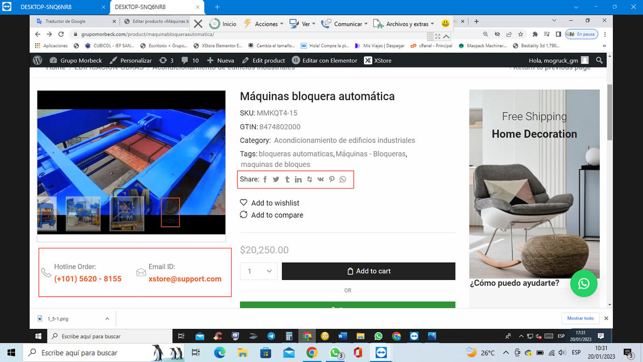 como modificar email y telefono
