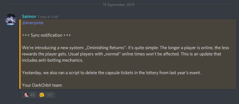 Darkorbit new System - Diminishing Returns - bestbots.ro Forum