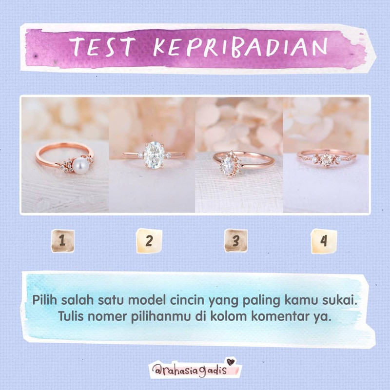 tes Kepribadian - pilih satu cincin yang paling kamu sukai
