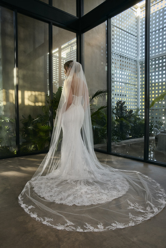 Carnelian Matching Bridal Veil Style BL494V Back View