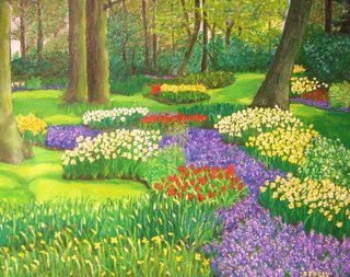 Spring-flowers-amongst-trees