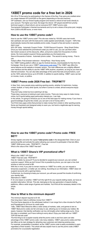 1XBET Casino promo code TROFIM777 Free bet of 100