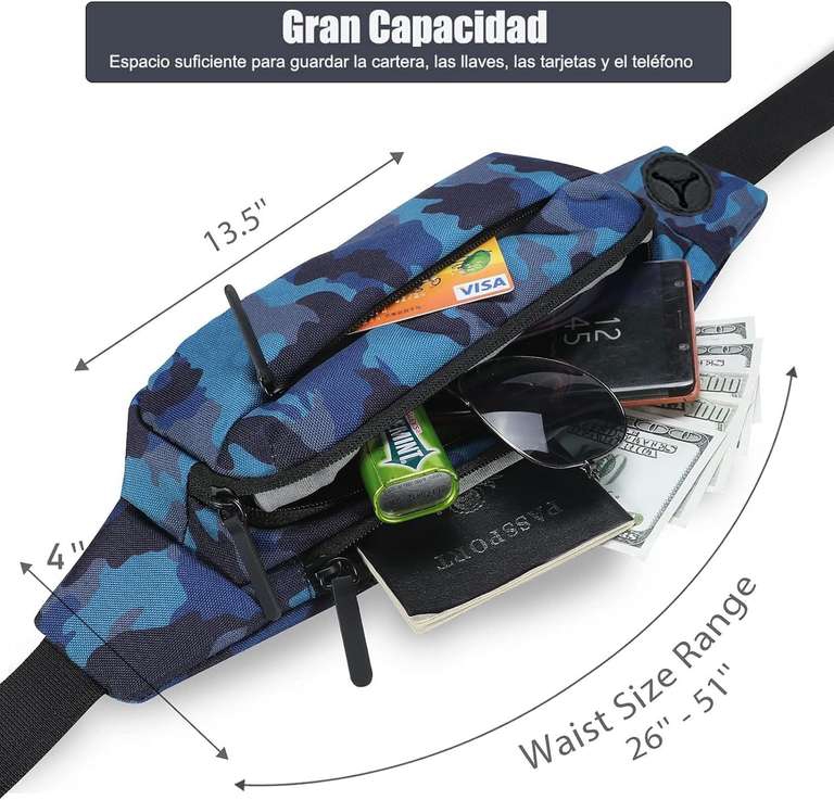 Amazon: Cangurera Deportiva para Hombre  Envío gratis con Prime 
