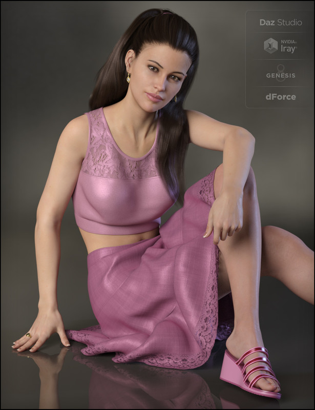 dForce Sweet Summer Outfit for Genesis 8 Female(s)