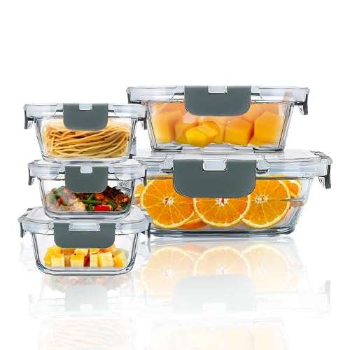 Amazon: 5 recipientes Vidrio Herméticos para almacenamiento de Alimentos