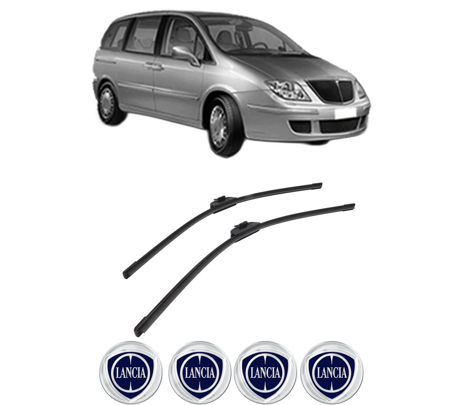 Set stergatoare auto LANCIA PHEDRA (179_) din 2002-2010, pentru parbriz auto, 2 bucati, Bosch Aerotwin Retrofit, din cauciuc siliconat rezistent, 4 Stickere Auto LANCIA