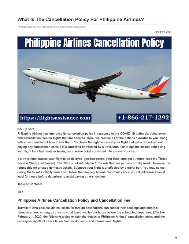 flightsassistance.com-What Is The Cancellation Policy For Philippine Airlines
