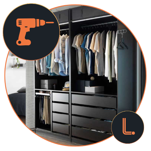 IKEA PAX kast montage