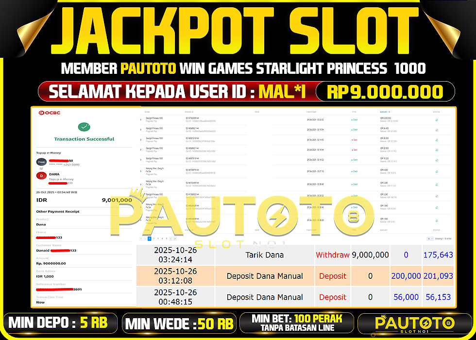 BUKTI JACKPOT LUNAS PAUTOTO