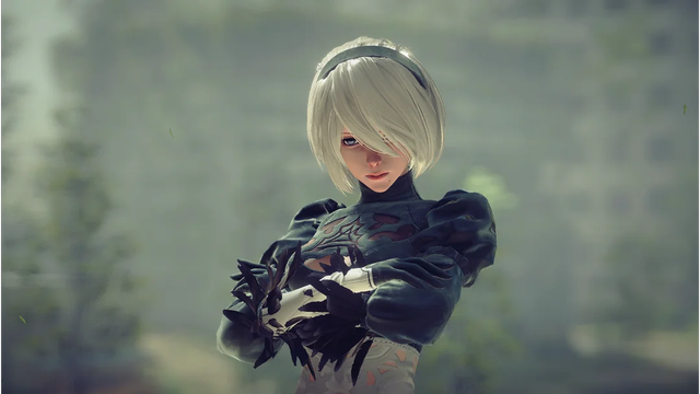 2B without her blindvisor