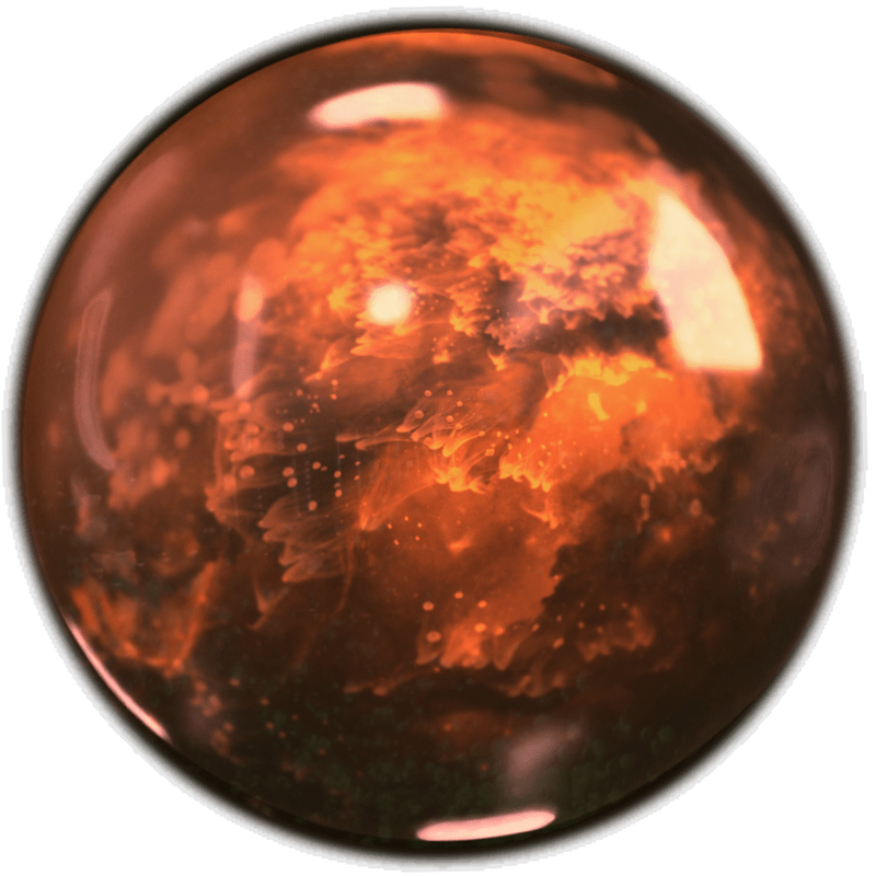 Orange Crystal Sphere