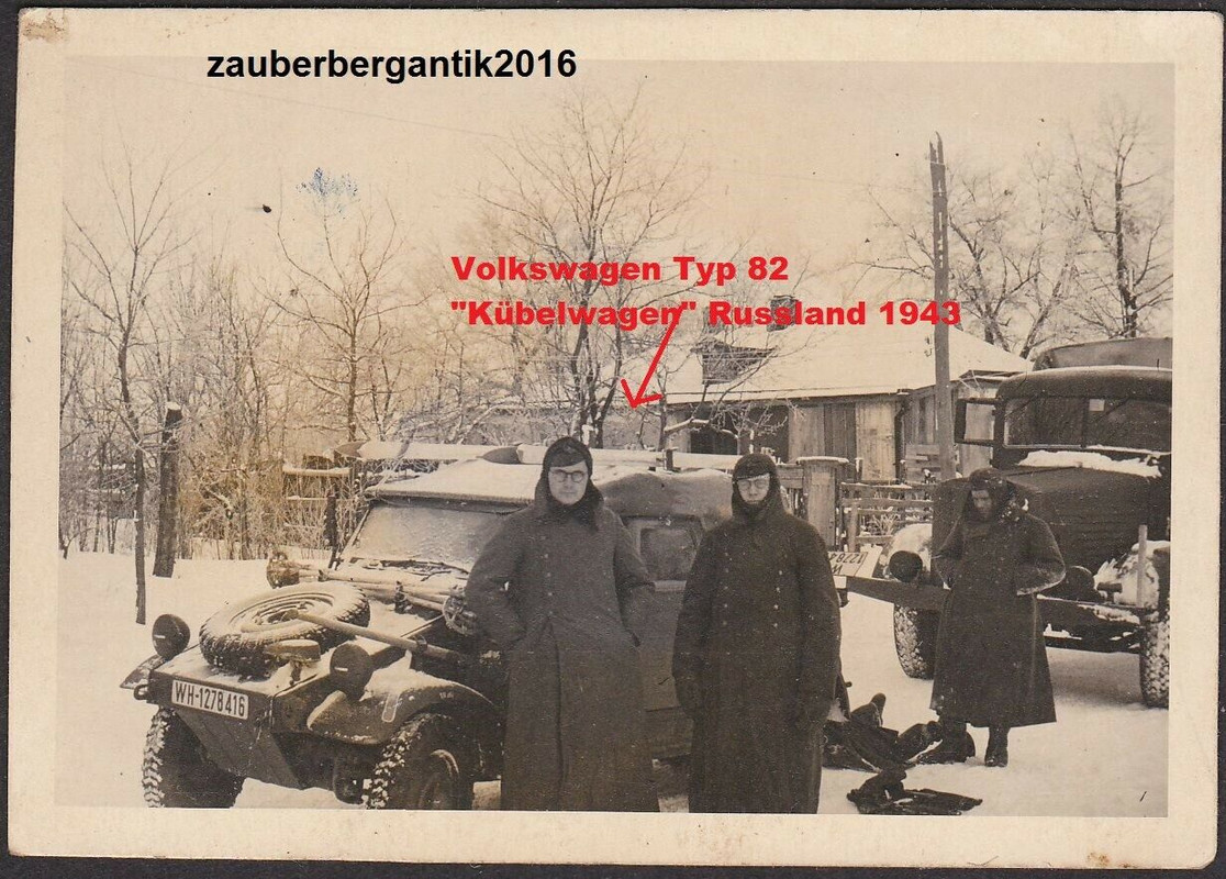 Foto Volkwagen Typ 82 Technik Kübelwagen Ostfront 1943 Ostrogosc