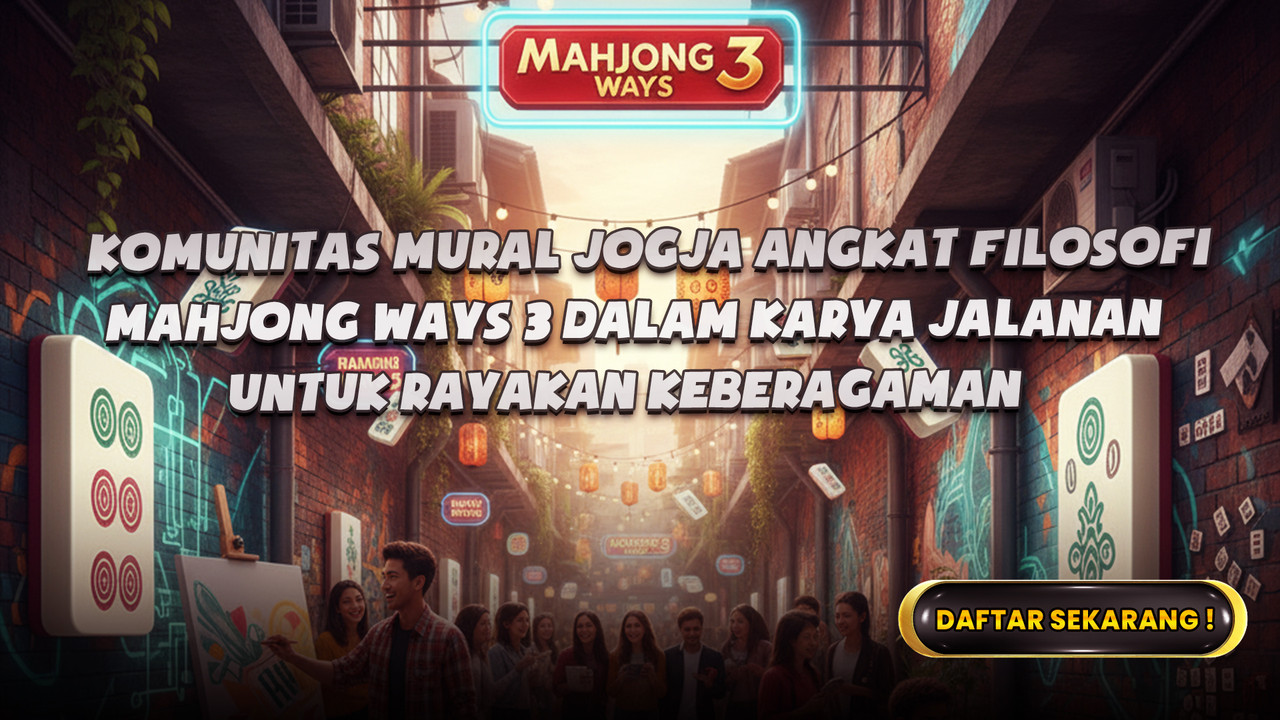 Komunitas mural jogja angkat filosofi mahjong ways 3 dalam karya jalanan untuk rayakan keberagaman