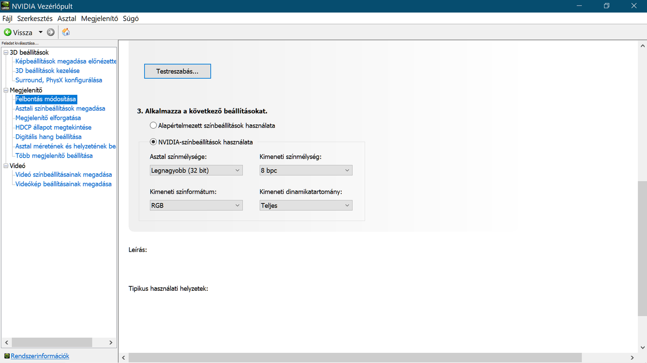 Nvidia vezérlőpult (2)