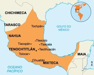 Mapa do Império Asteca no México